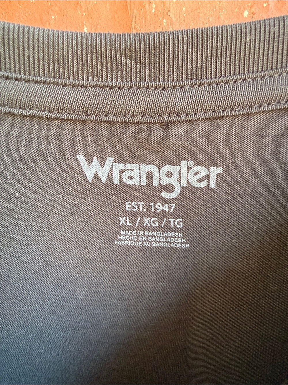 Wrangler Black Short Sleeve Tee with Red and Cream Eagle Graphic - Picture 4 of 6